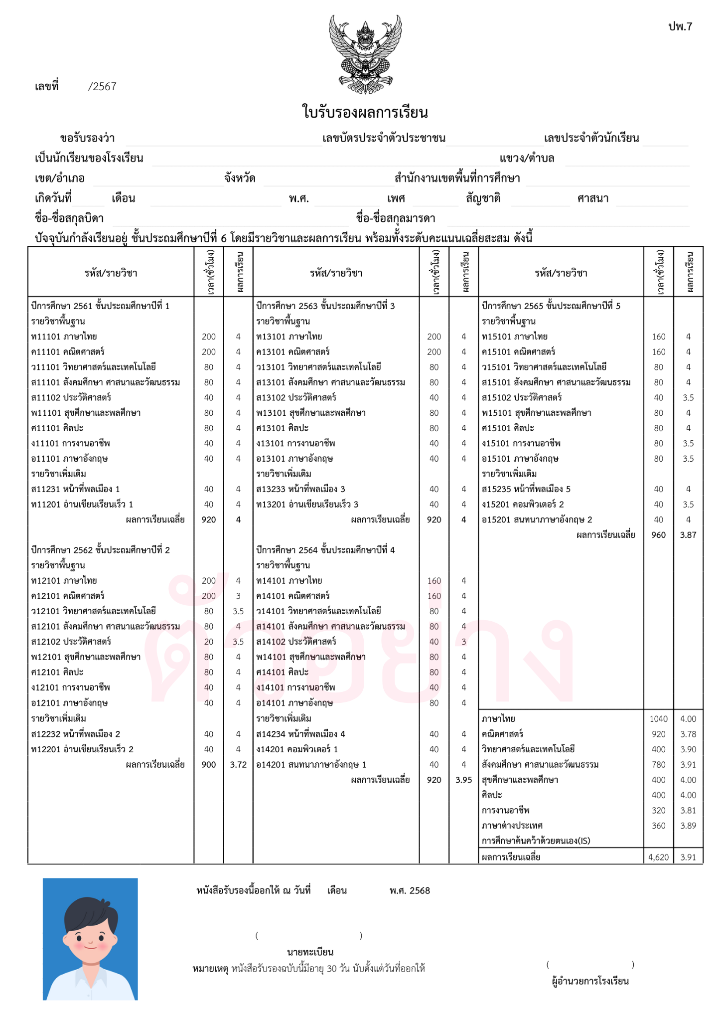 ปพ.7